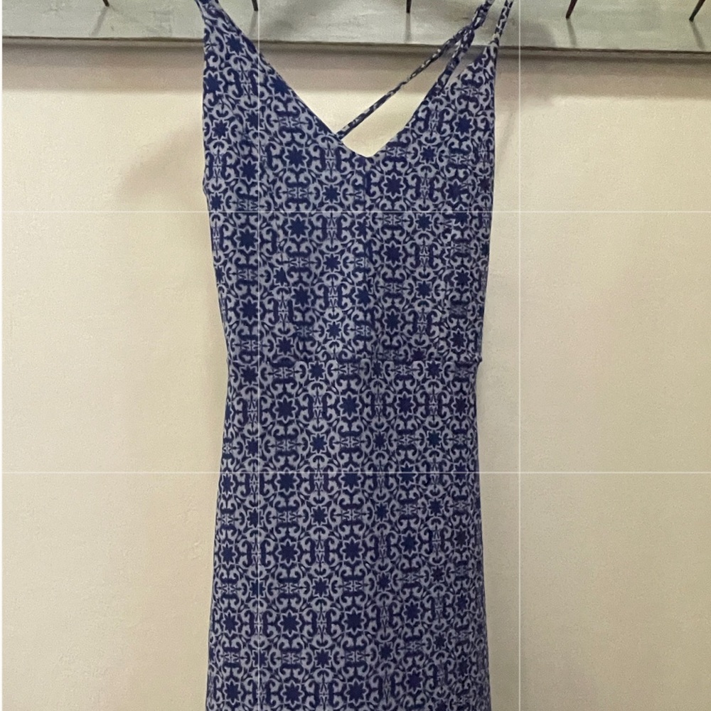 Women’s Size M Market & Spruce Stitch Fix Blue White Alisha Knit Maxi Dress New
